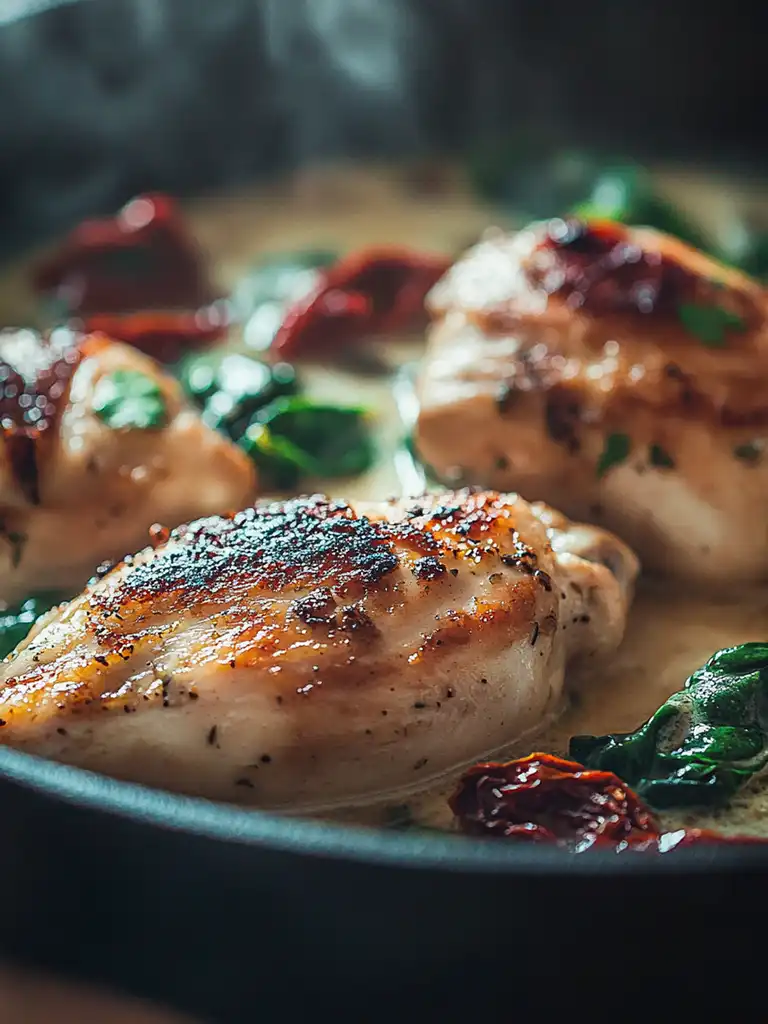 keto cream tuscan garlic chicken